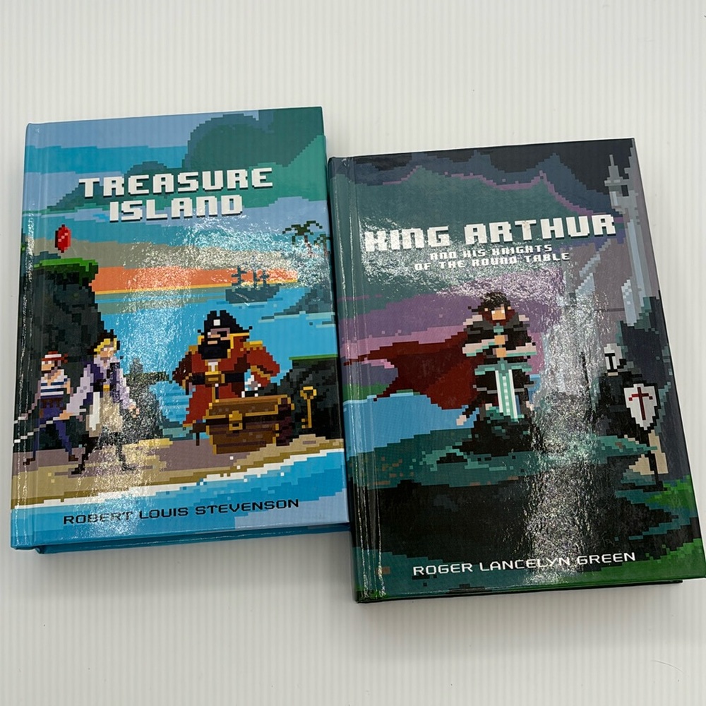 2- New Puffin Pixels Books New! Treasure Island & King Arthur and His Knight